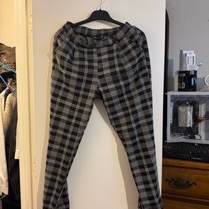 Black and White Plaid Pants